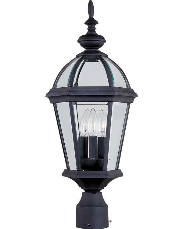 Builder Cast 3-Light Outdoor Pole/Post Lantern 1023BK