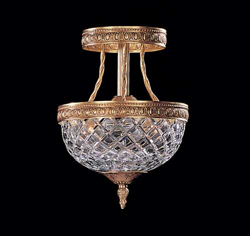 Crystorama Olde Brass Semi-Flush Mount 118-8-OB