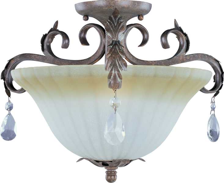 HEIRLOOM 2 LIGHT SEMI FLUSH - Click Image to Close