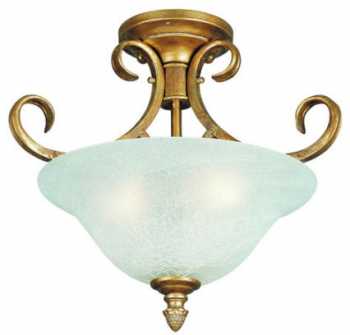 EUROPEAN GOLD 3 LIGHT SEMI FLUSH - Click Image to Close