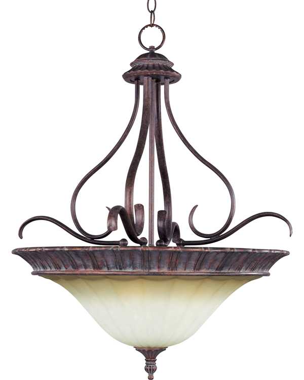 Classique 4-Light Invert Bowl Pendant 2771AVGB