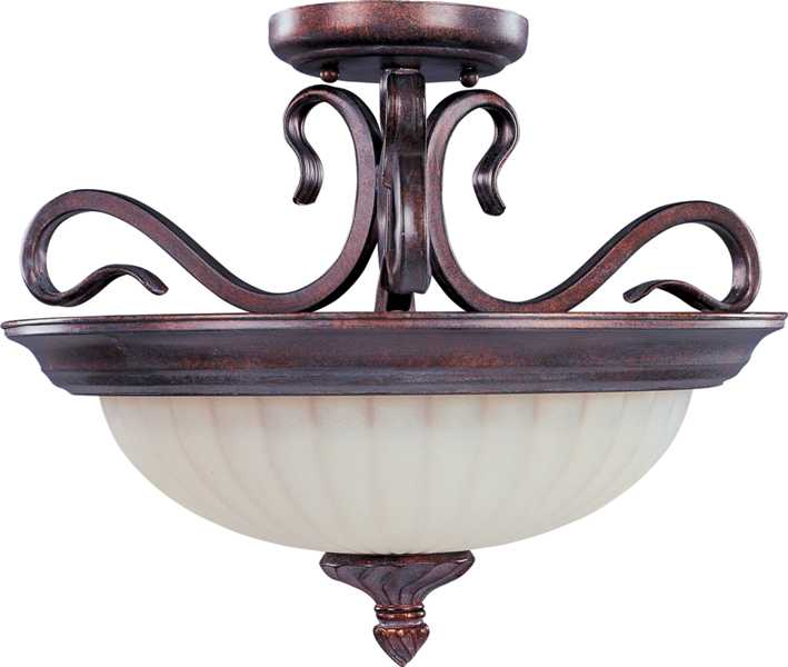 Via Roma 2-Light Semi-Flush Mount 2781SVGB