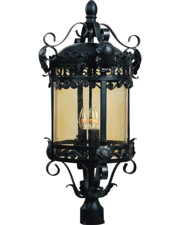 Aztec 3-Light Outdoor Pole/Post Lantern 30140ASCF