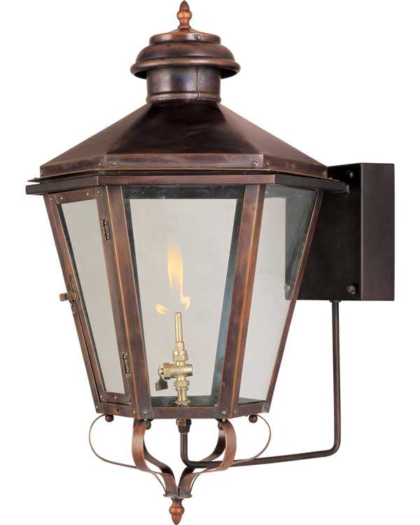 LEEDS GAS WALL LANTERN (large) - Click Image to Close