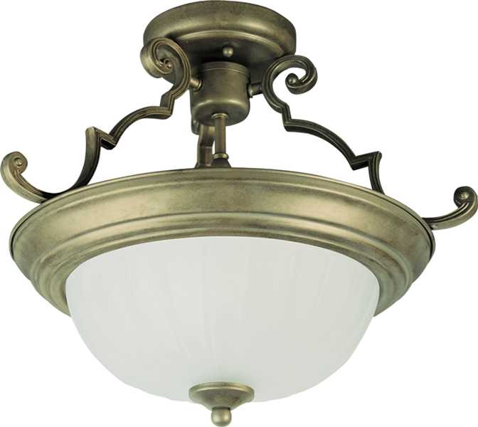 Transitional 2-Light Semi-Flush Mount