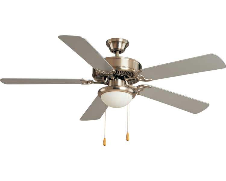 SATIN NICKEL/MAPLE 52" CEILING FAN