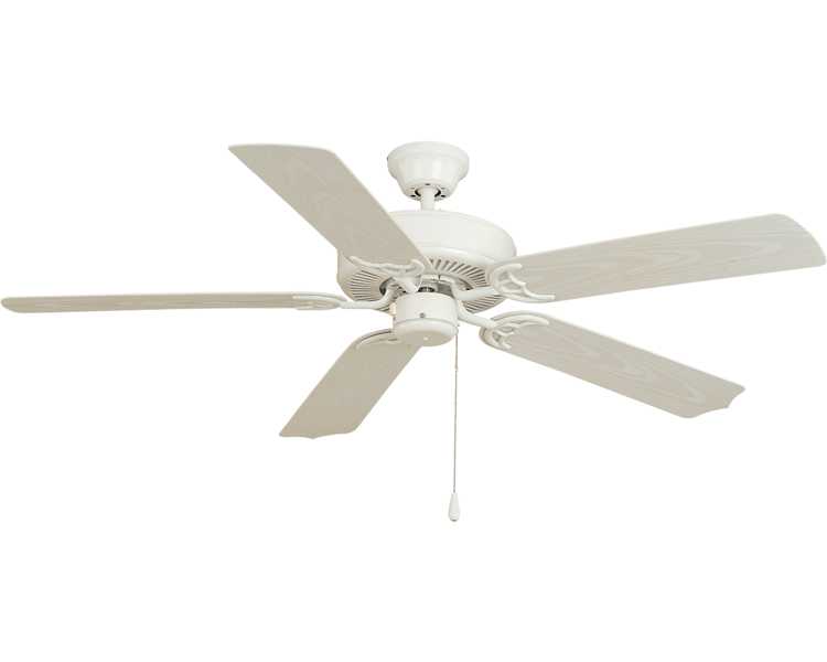 WHITE/WHITE OAK 52" PATIO FAN