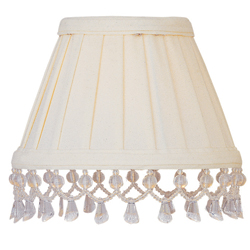 Heather White Beaded 4.6" Light Shade SHD49WT